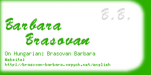 barbara brasovan business card